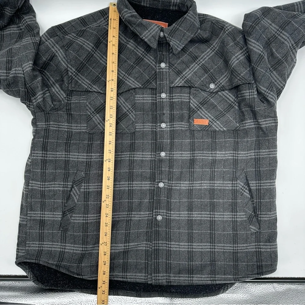 Outback Trading Company Men's Harrison Plaid Button Gray Jacket Size XXL NWT New